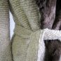 Vintage 3/4 Dark Brown and Beige Nutria / Coypu Fur and Wool Coat 39" Long