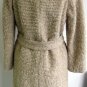 Vintage 3/4 Dark Brown and Beige Nutria / Coypu Fur and Wool Coat 39" Long