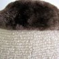 Vintage 3/4 Dark Brown and Beige Nutria / Coypu Fur and Wool Coat 39" Long