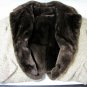 Vintage 3/4 Dark Brown and Beige Nutria / Coypu Fur and Wool Coat 39" Long