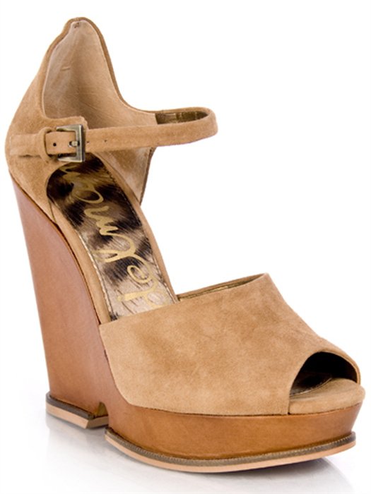 Sam Edelman "Javi" Suede Wedge Platform Sandals Size 10