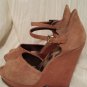 Sam Edelman "Javi" Suede Wedge Platform Sandals Size 10