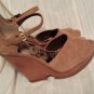 Sam Edelman "Javi" Suede Wedge Platform Sandals Size 10