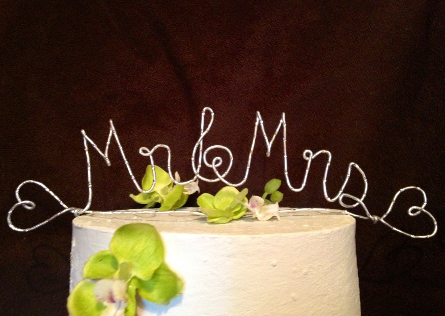2pz Cake Topper Mr Mrs Topper Torta Matrimonio Cuore in Legno