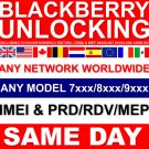BLACKBERRY UNLOCK CODE FOR ANY MODEL BOLD CURVE PEARL UNLOCKING 8520 9320 9700 MEP2 MEP4