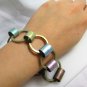 Beautiful Titanium Step-Down Bracelet Rainbow Anodized One Size Fits Most