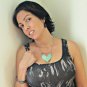 Large Solid Titanium Chevron Symbol Necklace Anodized Green with Stainless Ball Chain and Clasp