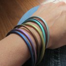 Colorful Anodized Titanium Bangle Bracelet One Size Fits Most (1) Your Choice of Color