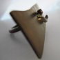 Bronze Anodized Titanium Bar Multi Finger Ring Size 8