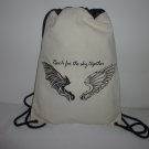 canvas drawpull pouch with eagle logo