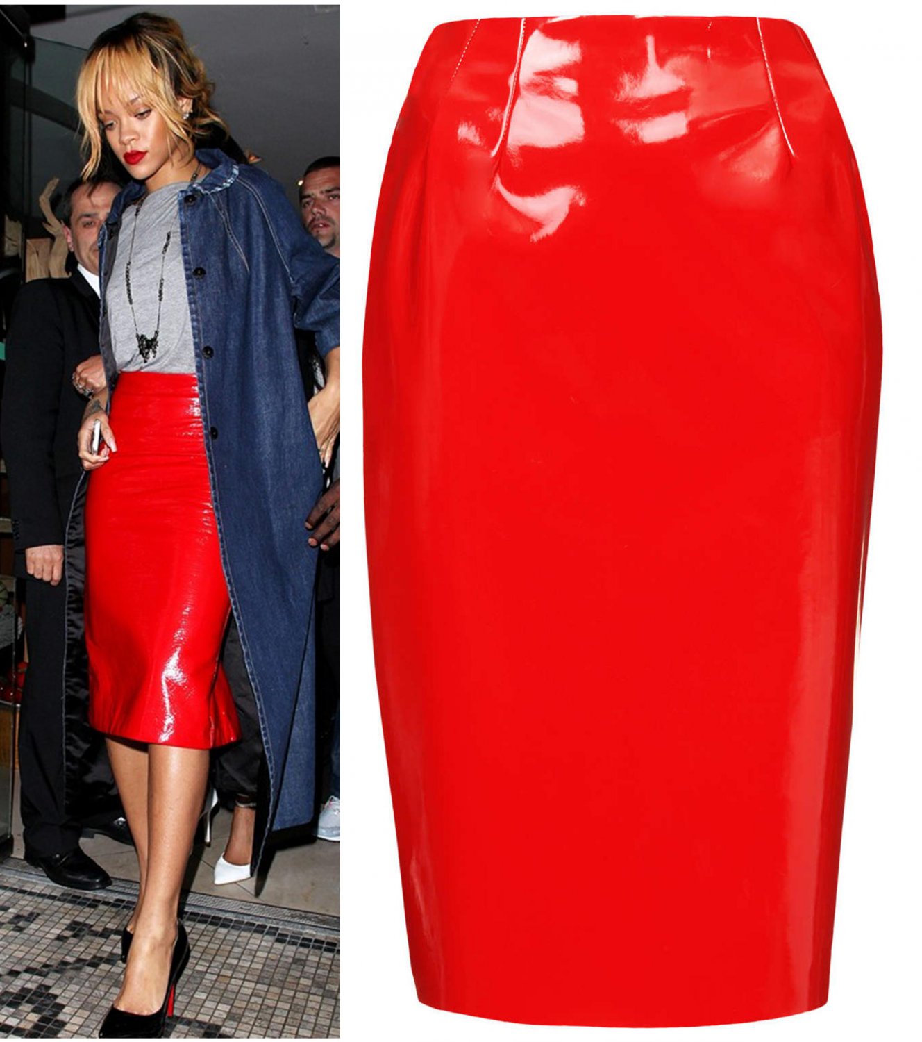 red valentino pencil skirt