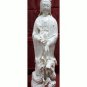 Kwun Yin solid white porcelain statue 26" figurine