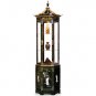 Chinese octagon glass display cabinet black mother of pearl