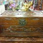 Chinese Asian hand carved Trunk chest with deep elephant carving 27" wide