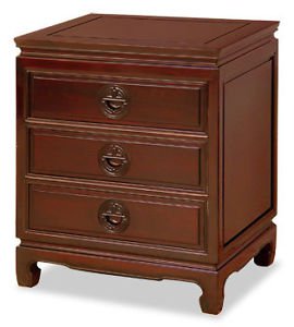 solid rosewood night table end table wine cherry long life carving