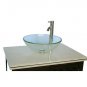 Clear glass vessel bowl sink 16" diameter (vessel only)