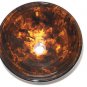 bronze black and gold tone glass vessel bowl sink 16" diameter