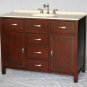 48" modern bath sink vanity espresso cabinet with cream top