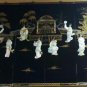 Black lacquer mother of pearl 48"x36" set of 4 wood panels placques