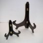 22" high cherry wood plate stand