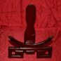 18" high cherry wood fancy key design plate stand.  we have all sizes.