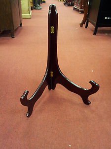 24" high cherry wood plate stand easel. Also for framed art paintings.