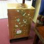 Chinese Lacquer Jewelry Armoire jewelry chest box tower Gold Leaf Flowers design