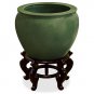 Green celedon porcelain fishbowl 16"