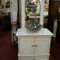 30" vessel sink white marble whitewash vanity floral vessel w/faucet w/ mirror