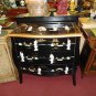 Black mother of pearl bombay chest night stand