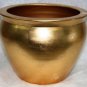Solid gold leaf porcelain fishbowl 16" wide