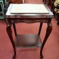 solid cherry redwood 36" pedestal table stand with marble top