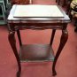 solid cherry redwood 36" pedestal table stand with marble top