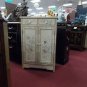 24" Chinese cabinet chest french white flowers and birds asian