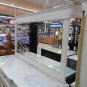 68" plain design mirror whitewash stain