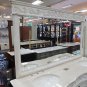 68" scroll design mirror whitewash stain