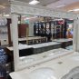 68" scroll design mirror whitewash stain