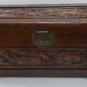 Chinese Asian Hand Carved Solid Wood Trunk / Chest w/ Elephant Carving 27" wide