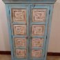 37" Solid Wood 2 door Cabinet /  Chest Bookcase from India w/ Elephant Carving