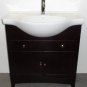 32" Modern Bathroom Vanity Sink Black Finish w/ White Porcelain Top  w/ Faucet