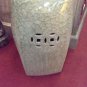 celedon green solid porcelain garden stool 18" high