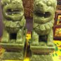 solid Jade pair of Foo Dogs 8" high