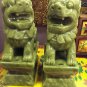 solid Jade pair of Foo Dogs 8" high