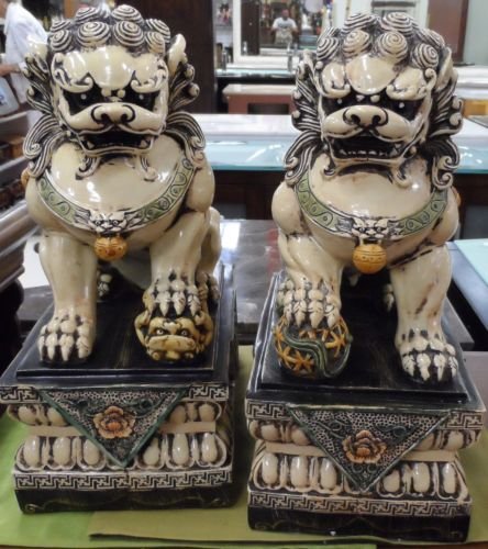 Foo Dog Pair - Amazing Detailed Resin