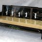 Chinese Black Lacquer Sofa w Thick Gold Cushion w/  Mother of Pearl