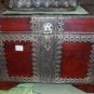 India's Wooden treasure chest type box hand Carved made in India