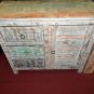 Wooden multi colored rustic chest hand Carved made in India