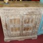 Wooden 2 door chest cabinet hand Carved made in India