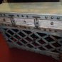 Wooden 3 drawer wine rack chest hand Carved made in India
