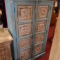 Wooden colorful taller 2 door chest hand Carved made in India